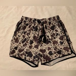 Cow print shorts